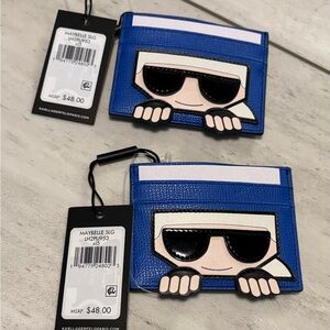 TWO ITEM BUNDLE! Karl Lagerfeld Vibrant Blue Card Holders